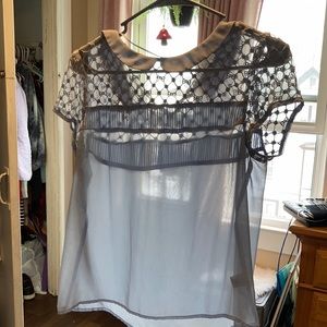 Baby blue mesh shirt
